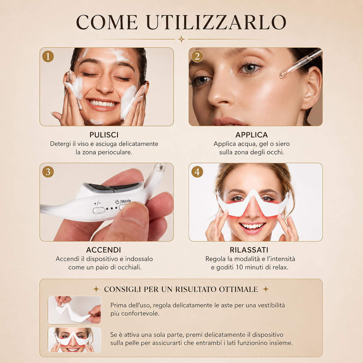Massaggiatore Occhi 3D per uno Sguardo Giovane e Luminoso ⭐