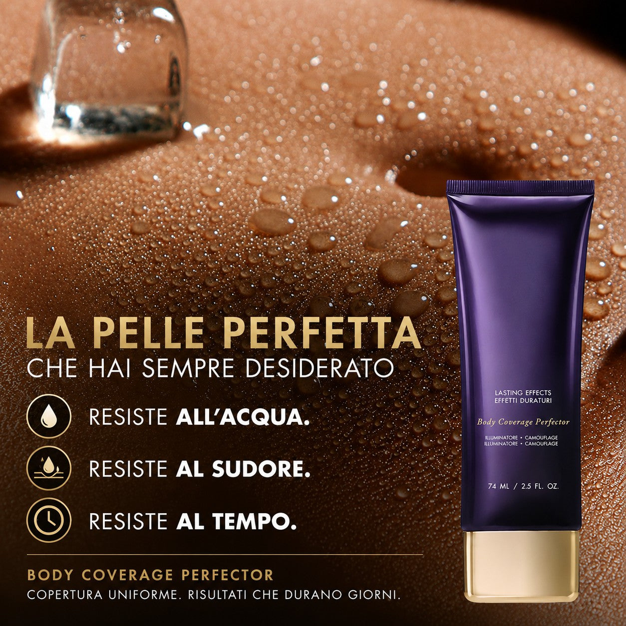 Correttore waterproof effetto abbronzante per il corpo