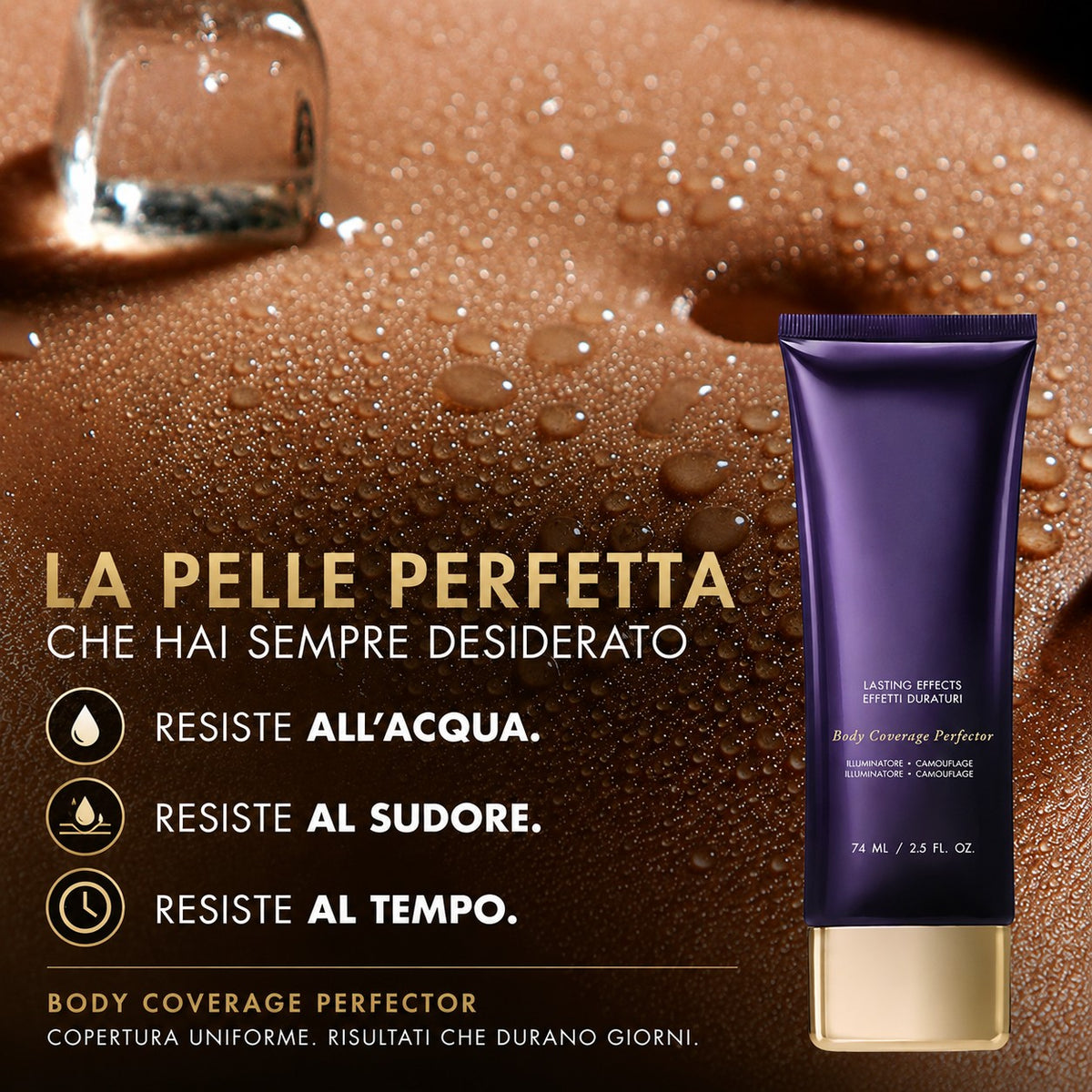 Correttore waterproof effetto abbronzante per il corpo